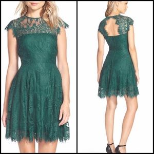 BB Dakota “Rihanna” Lace Fit & Flare Dress